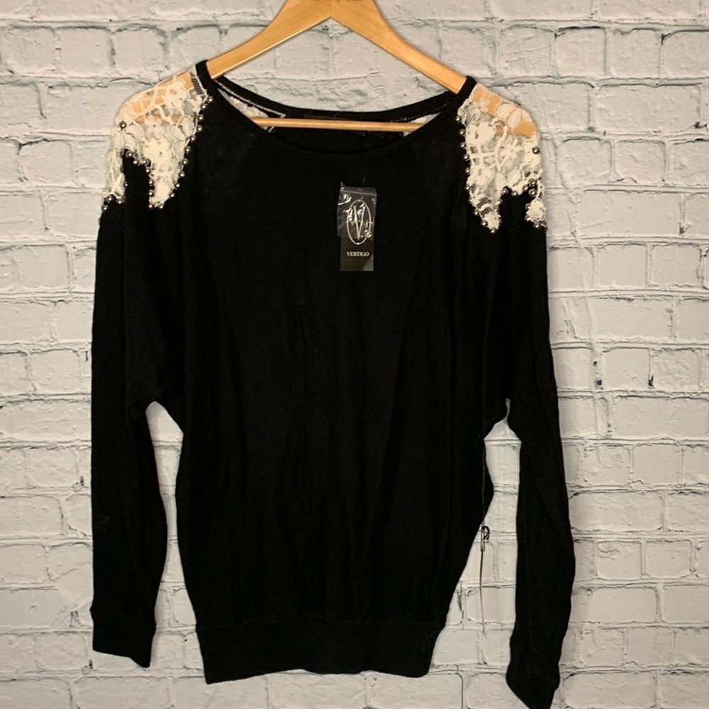 NWT Vertigo dolman Vintage inspired sweater. XS
